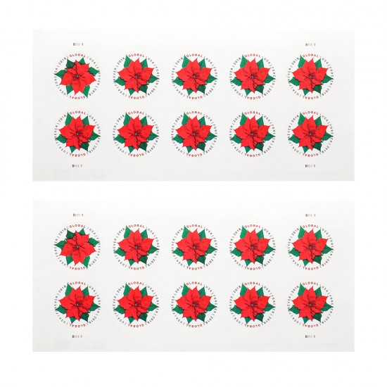 2018 US Global Poinsettia Forever Stamps